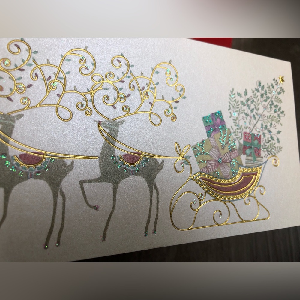 Elegant Holiday Card with Gold Accents
